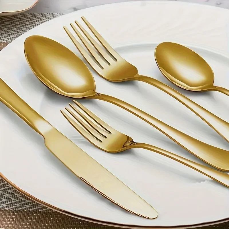 Luxury Golden Flatware Set