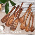 9 PCS Kitchen Utensils Set, Wooden Spoons