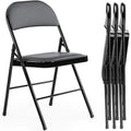 Leather Padded Folding Chair 4 Pack