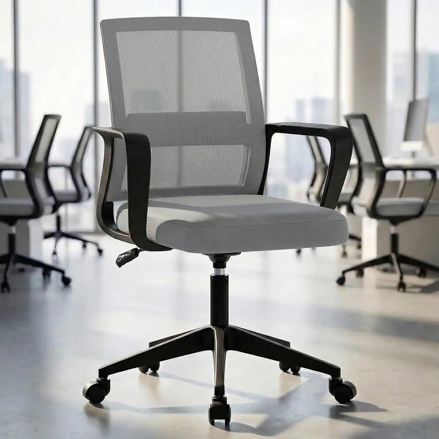 SUKIDA Mid-Back Upholstery Mesh Office Chair