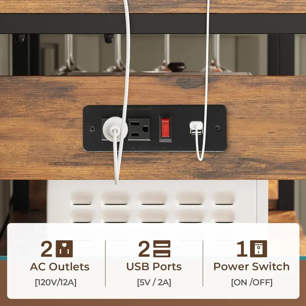 Bakers Rack with Power Outlet