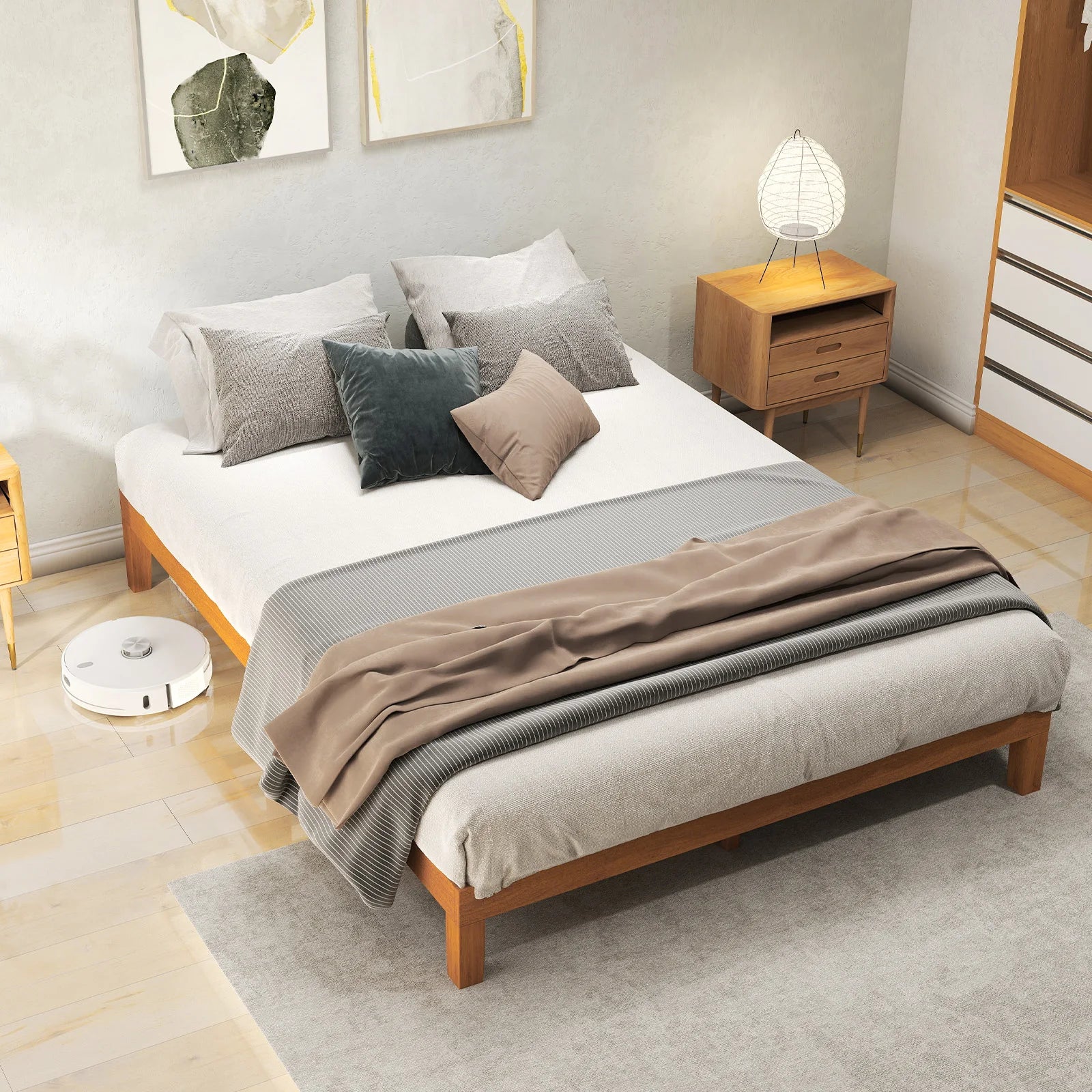 Queen Solid Wood Bed Frame