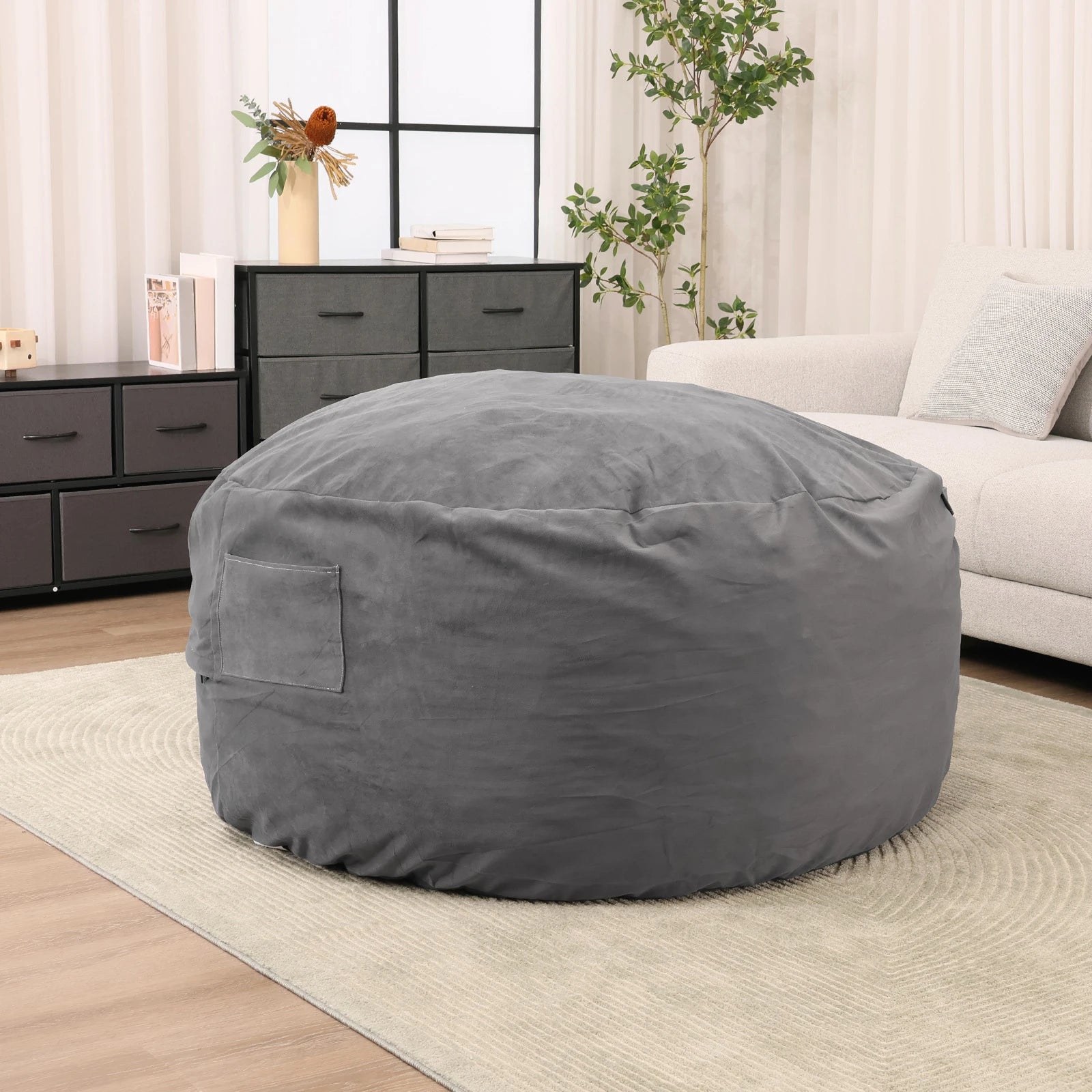 JHK Oversized 3/4FT Bean Bag Chair for Gaming Reading Lazy Sofa.