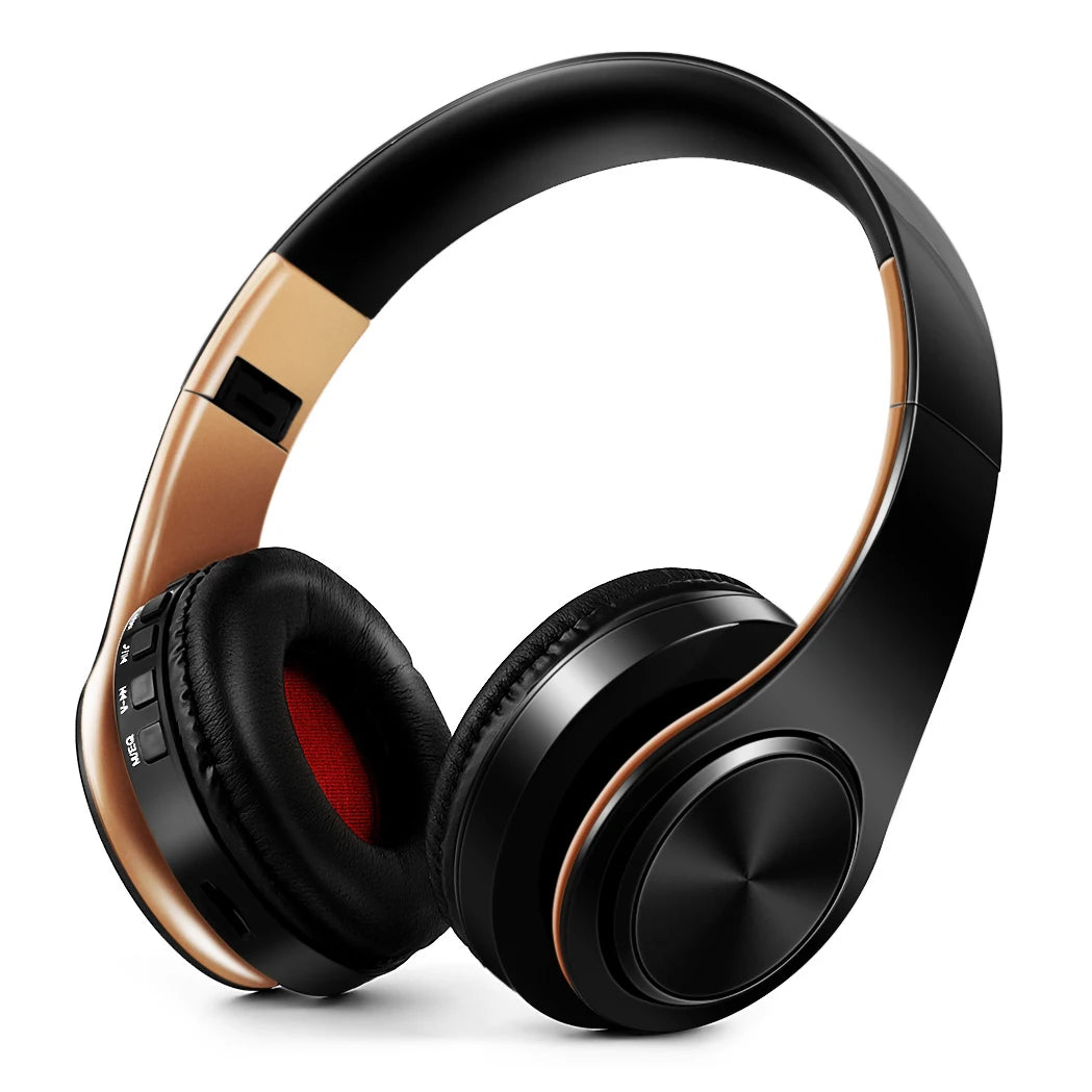 Men Gift Gold Wireless Headphones Bluetooth Earphone