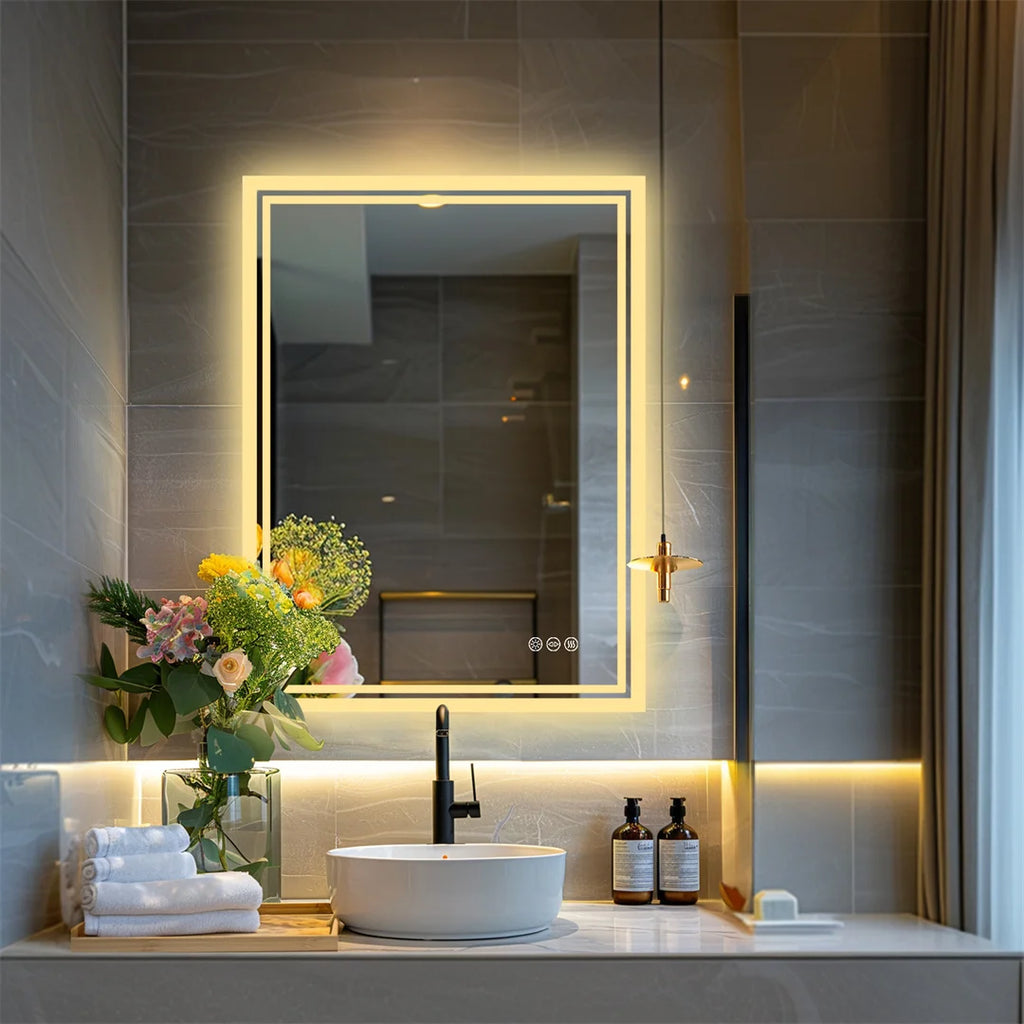 Illuminate LED Backlight Bathroom Mirror Frameless Dimmable.