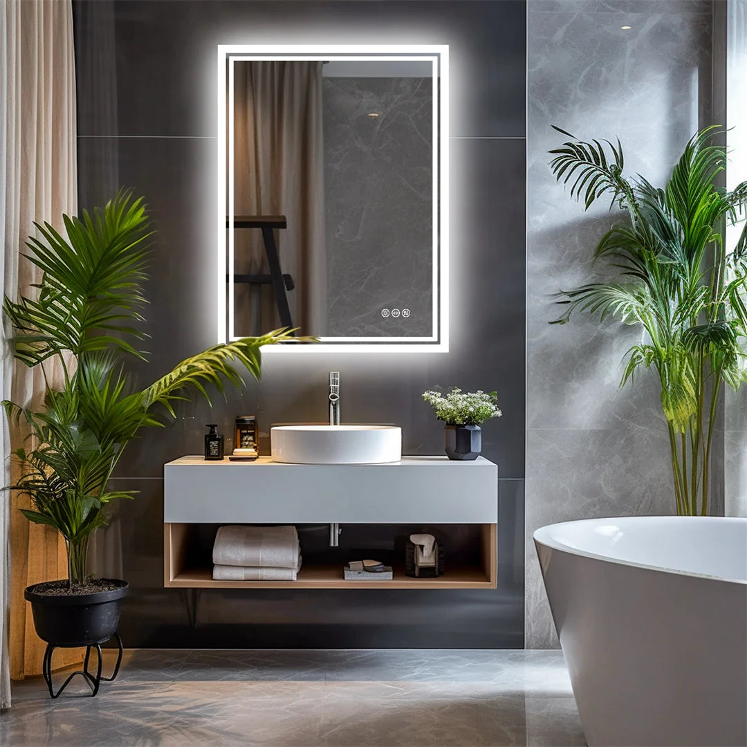 Illuminate LED Backlight Bathroom Mirror Frameless Dimmable.