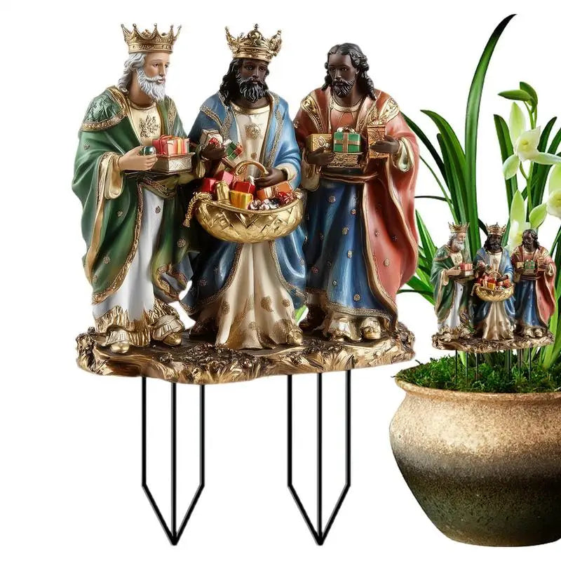 Christmas Garden Decorative Stakes Nativity Scene