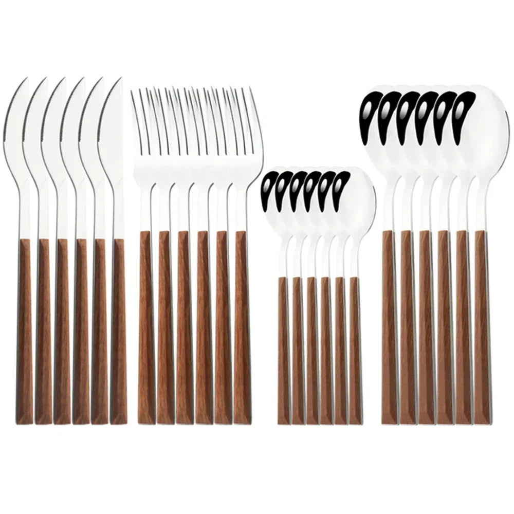 Wooden Handle Cutlery Set