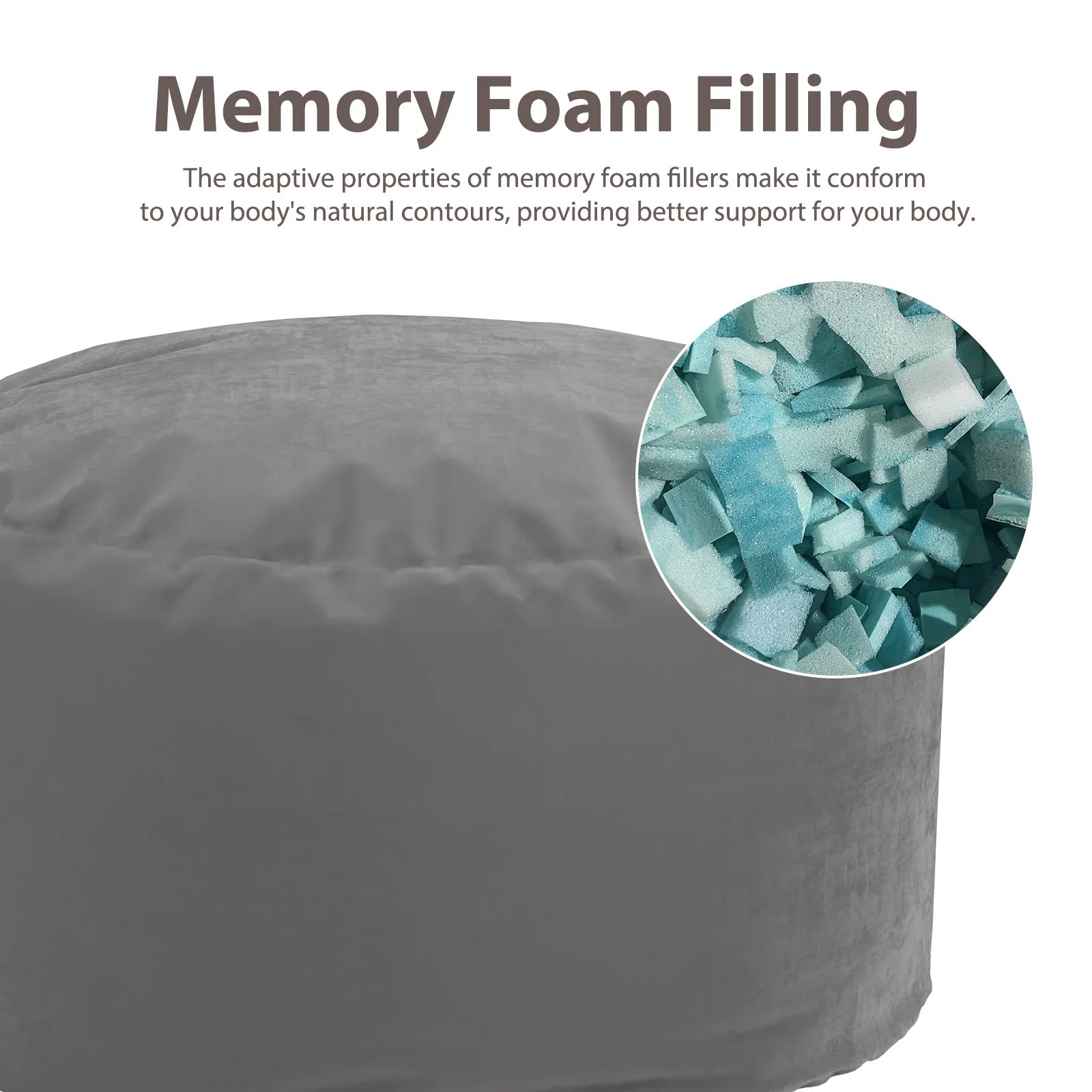 JHK Oversized 3/4FT Bean Bag Chair for Gaming Reading Lazy Sofa.