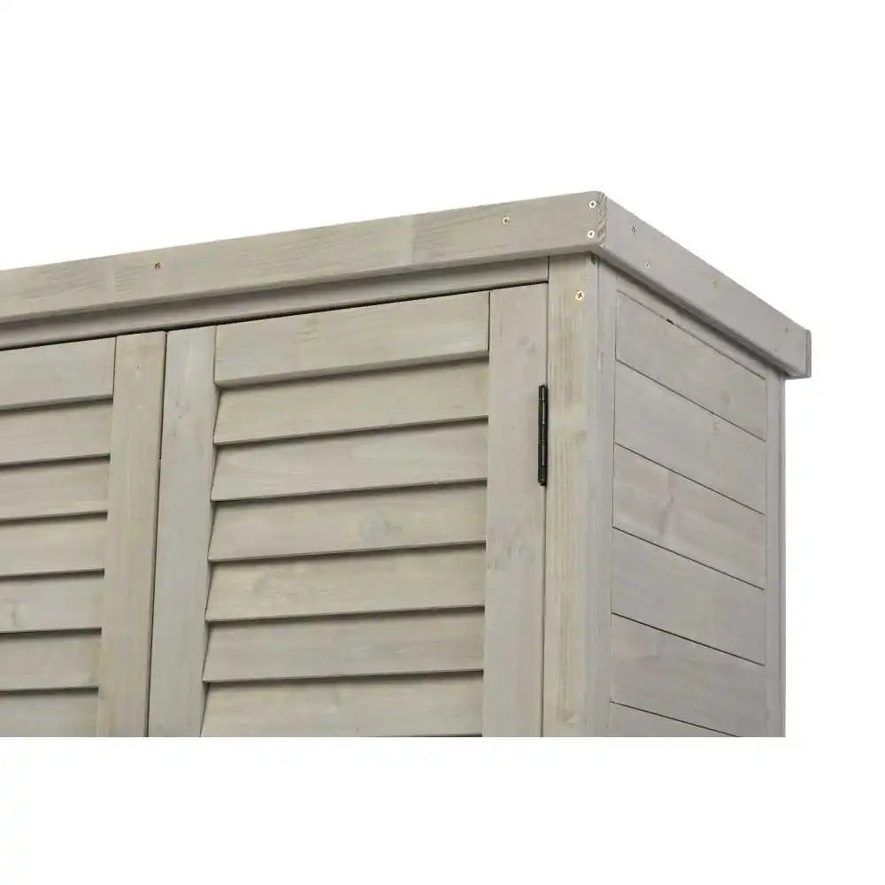 Storage Cabinet and Metal Table Top for Outdoor Patio