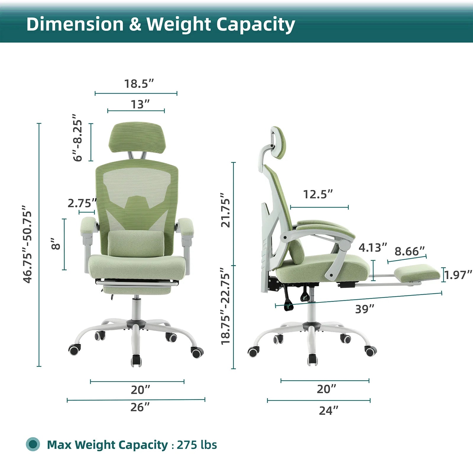 Reclining office chair