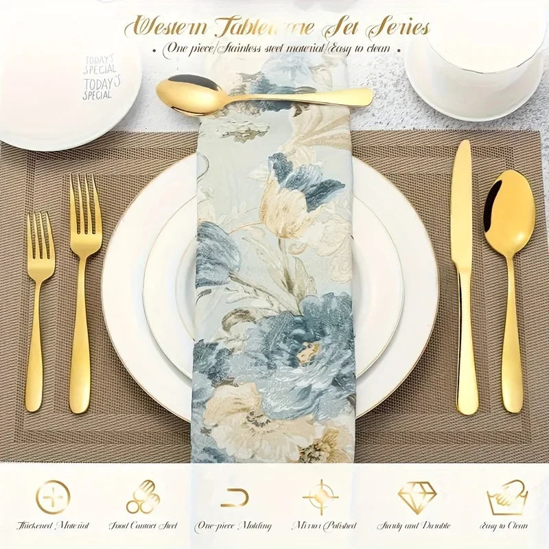 Luxury Golden Flatware Set