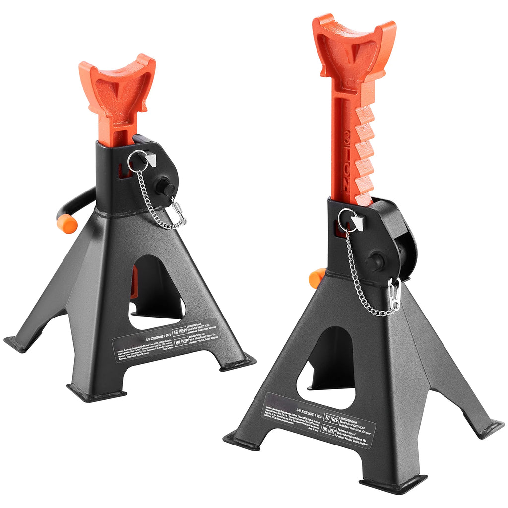 SucceBuy Jack Stands 3/6 Ton Capacity Car Jack Stands Double Locking Adjustable Height for lifting SUV Pickup Truck Car UTV ATV