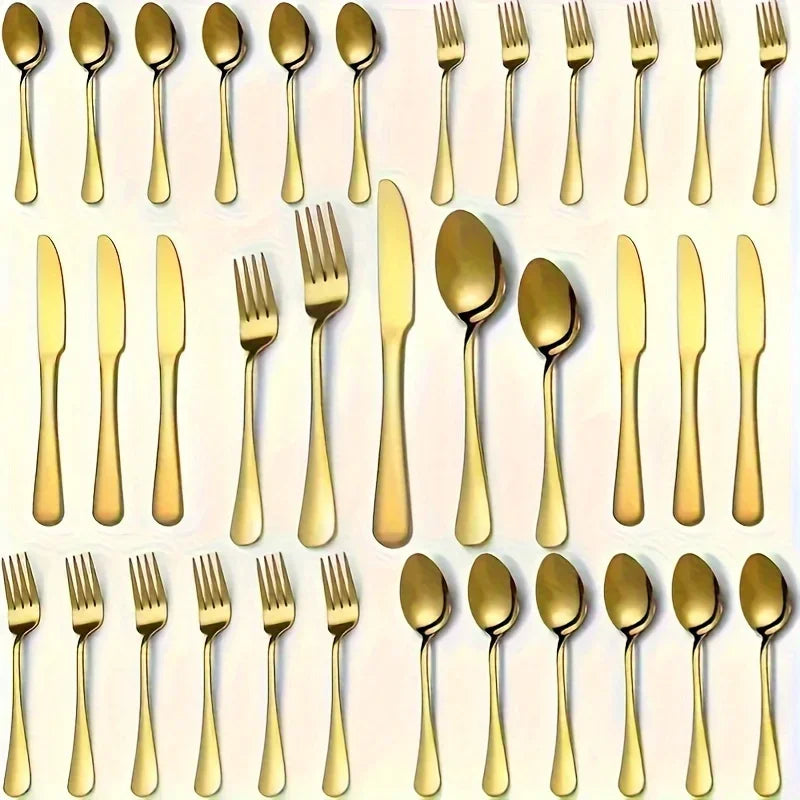 Luxury Golden Flatware Set