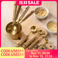 Gold Measuring Cups & Spoons Set (8-Piece)