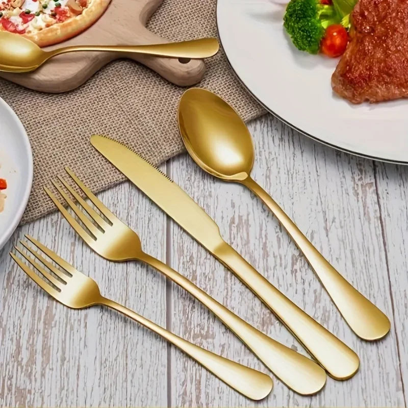Luxury Golden Flatware Set