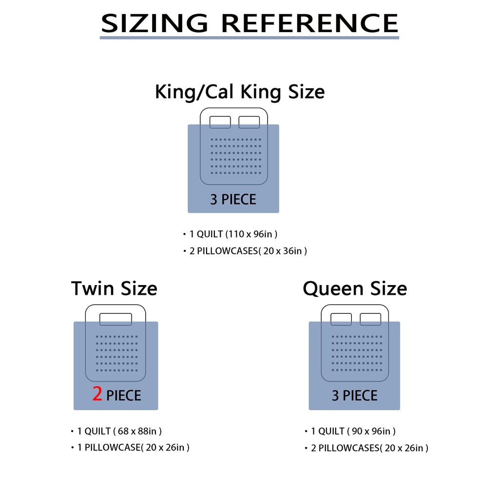 2/3-Piece Floral Printed Quilt Set