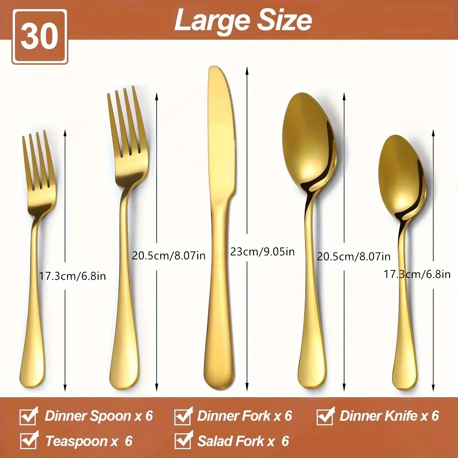 Luxury Golden Flatware Set