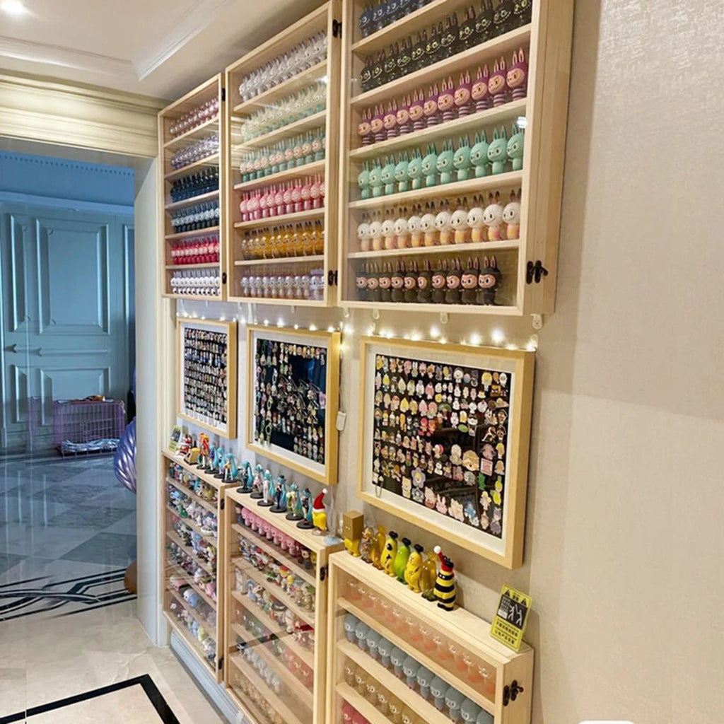 6 Layers Solid Wood Wall Mounted Cabinet