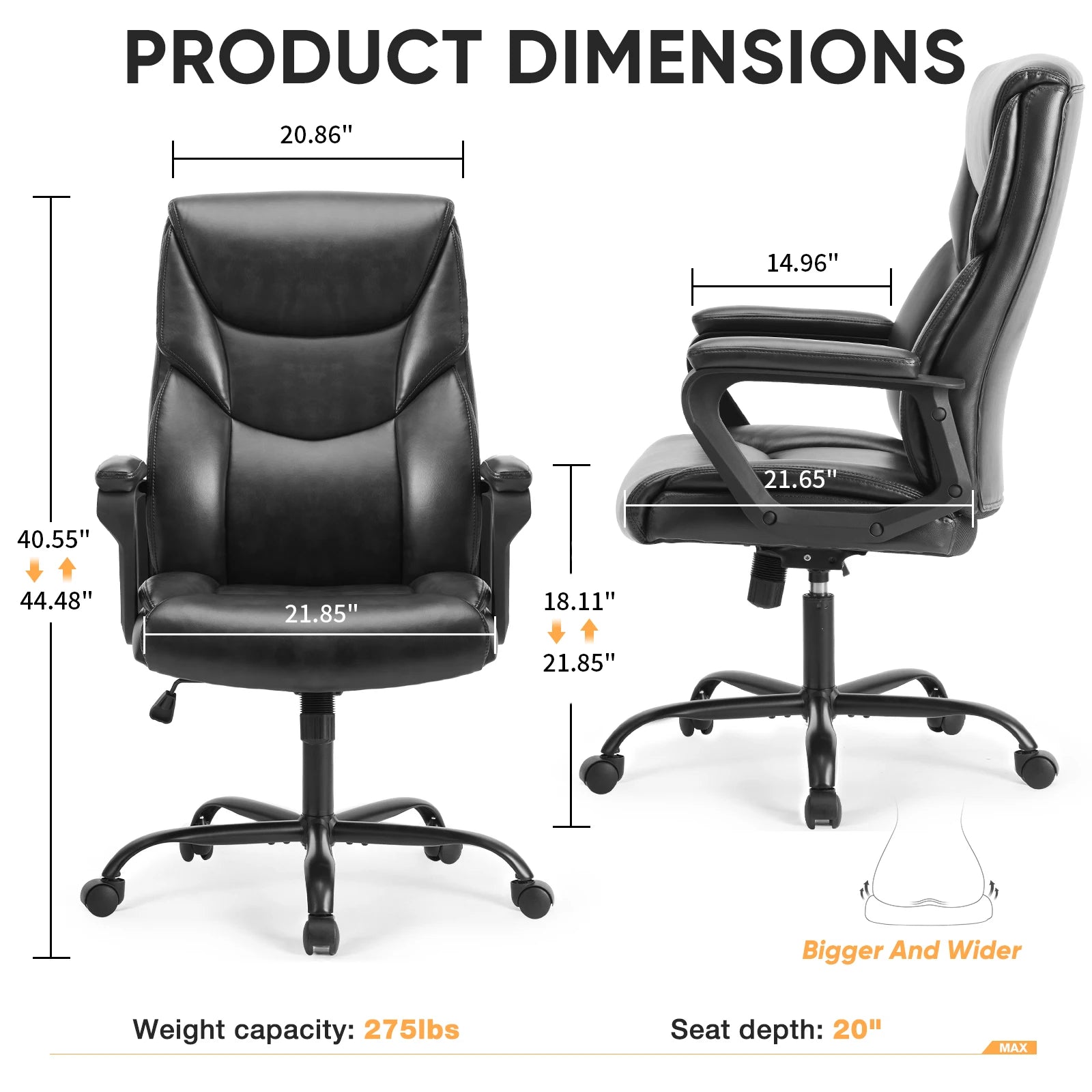 Ergonomic PU Leather Rocking Gaming Chair