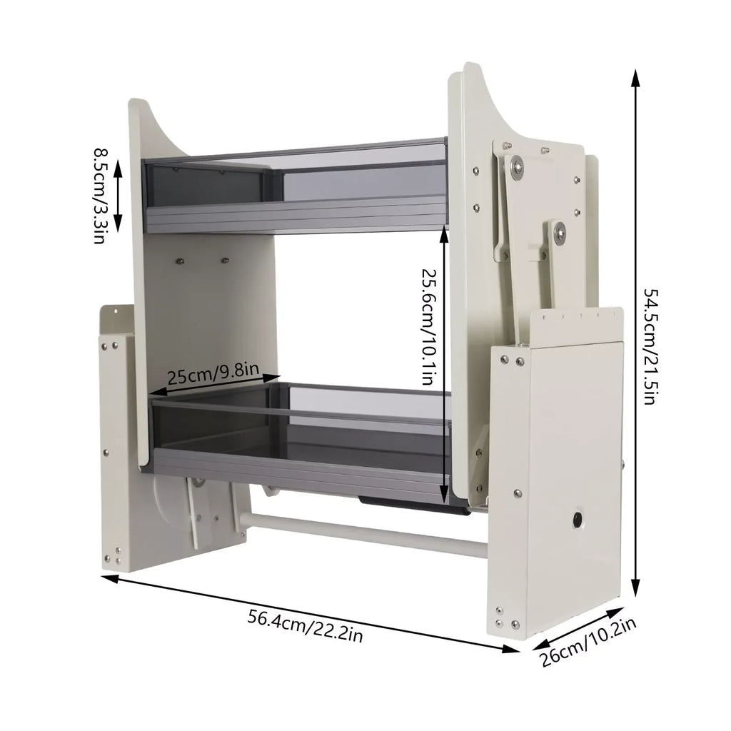 2-Tiers Kitchen Pull Down Shelf