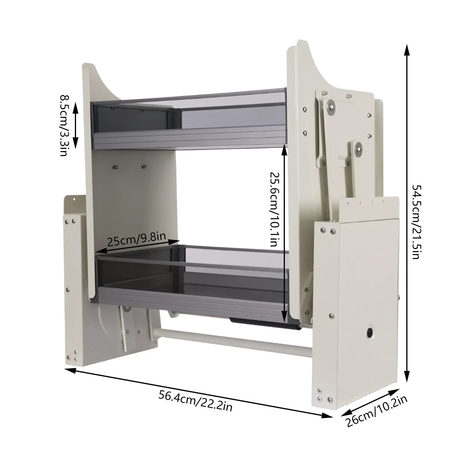 2-Tiers Kitchen Pull Down Shelf