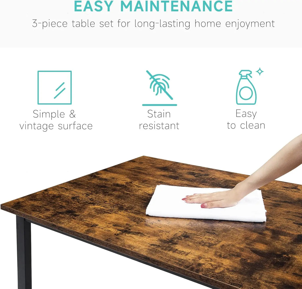 Brown Dining Table Set for 4