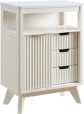 Fluted Bathroom Floor Cabinet