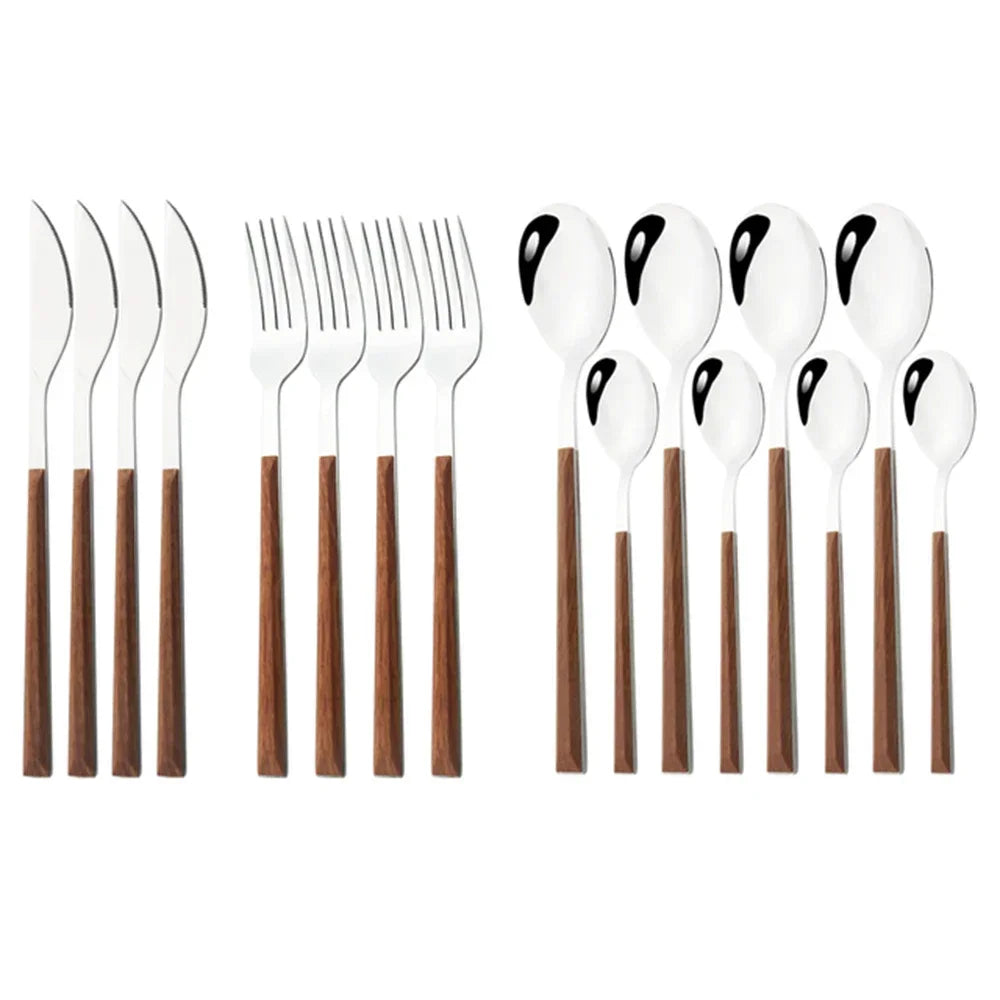 Wooden Handle Cutlery Set