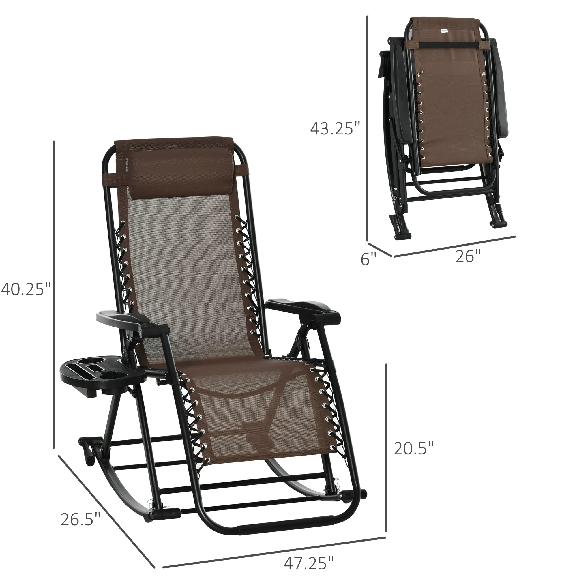 Zero Gravity Reclining Rocking Chair,
